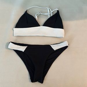 H&M Black & White Swimsuit Bikini Small